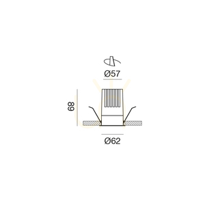 GFA1414C Einbauleuchte, Weiß, Gea Luce small 1