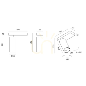 GFA1472H Weiße Deckenleuchte von Gea Luce small 1