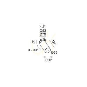 GFA1482H Einbauleuchte, weiß, Gea Luce small 1