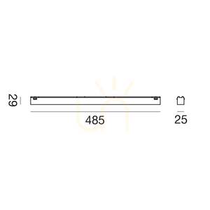 Lineare Schienenleuchte Gea Luce GFA1521 schwarz matt 24W 3000K small 1