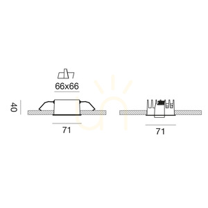 GFA1664 Einbauleuchte, Weiß, Gea Luce small 1