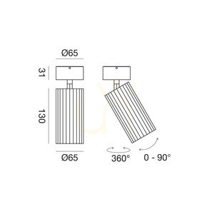 GFA1682N verstellbare Deckenleuchte Gea Luce weiß LED 15W 4000K Ø6,5 cm small 1