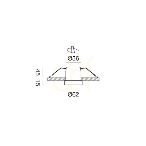 Prüfen GFA1702 Einbauleuchte, Silber, Gea Luce, IP44
