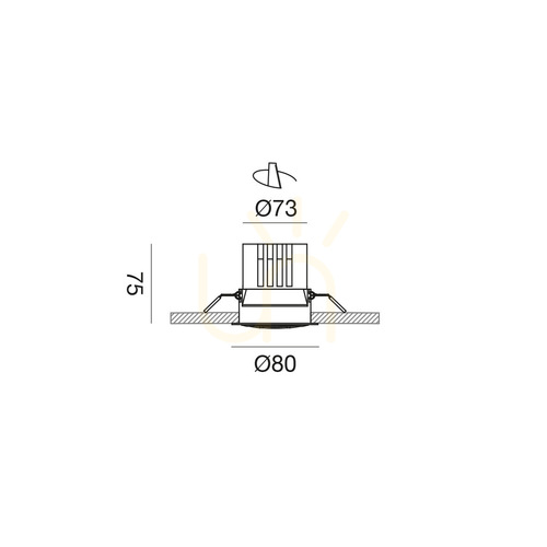 Prüfen GFA1721 Einbauleuchte, Weiß, Gea Luce