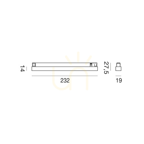 Prüfen Lineare Leuchte GFA1860 Gea Luce für 48-V-Magnetschiene, Weiß satiniert, 10 W