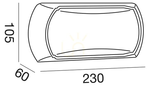 Prüfen GPL250 „White Gea Luce“ Außenwandleuchte, IP65