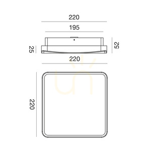 Gea Luce GPL372 Außen-Deckenleuchte braun LED 24 W 22 cm IP65 small 1