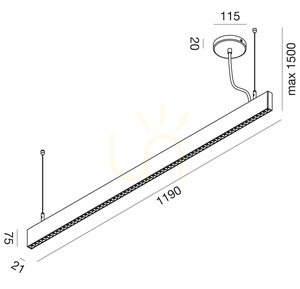 GSO110C Gea Luce Pendelleuchte, weiß, IP40 small 1