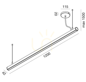GSO120C Weiße Gea Luce IP40 Pendelleuchte small 1