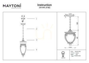 FLEUR Außen-Hängeleuchte O414PL-01BZ IP44 Maytoni small 2