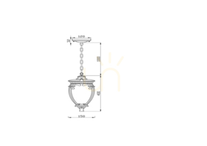 FLEUR Außen-Hängeleuchte O414PL-01BZ IP44 Maytoni small 3