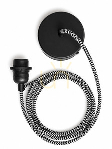 Pendelleuchte Lunares Lunhold 500 cm schwarz E27 LUN-LLH-BI-500 small 0