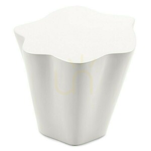 Beistelltisch FIOR, 49 cm, grau-beige, glänzend, mit abgerundeten Formen von Nova Nook 0 Beistelltisch FIOR, 49 cm, grau-beige, glänzend, mit abgerundeten Formen von Nova Nook small 0
