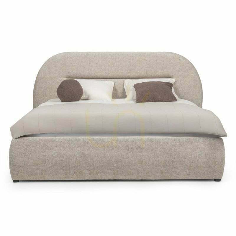 Vorschau MALANEL Polsterbett, 160 x 200 cm, mit Rahmen und Stauraum, hellbeige, abgerundete Nova Nook-Ausführung MALANEL Polsterbett, 160 x 200 cm, mit Rahmen und Stauraum, hellbeige, abgerundete Nova Nook-Ausführung
