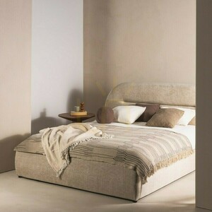 MALANEL Polsterbett, 160 x 200 cm, mit Rahmen und Stauraum, hellbeige, abgerundete Nova Nook-Ausführung 4 MALANEL Polsterbett, 160 x 200 cm, mit Rahmen und Stauraum, hellbeige, abgerundete Nova Nook-Ausführung small 4