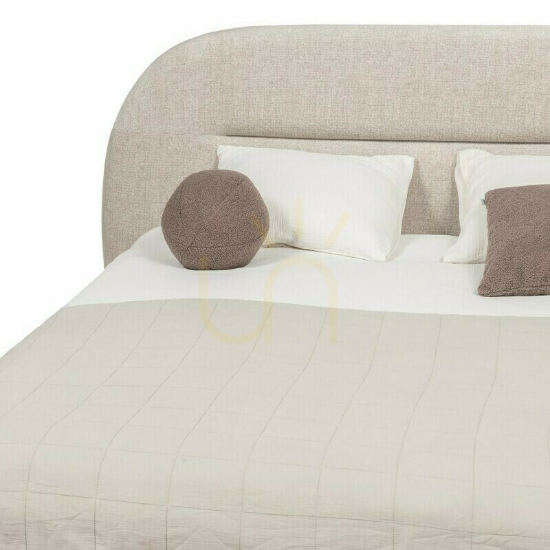 Anzeige MALANEL Polsterbett, 160 x 200 cm, mit Rahmen und Stauraum, hellbeige, abgerundete Nova Nook-Ausführung MALANEL Polsterbett, 160 x 200 cm, mit Rahmen und Stauraum, hellbeige, abgerundete Nova Nook-Ausführung