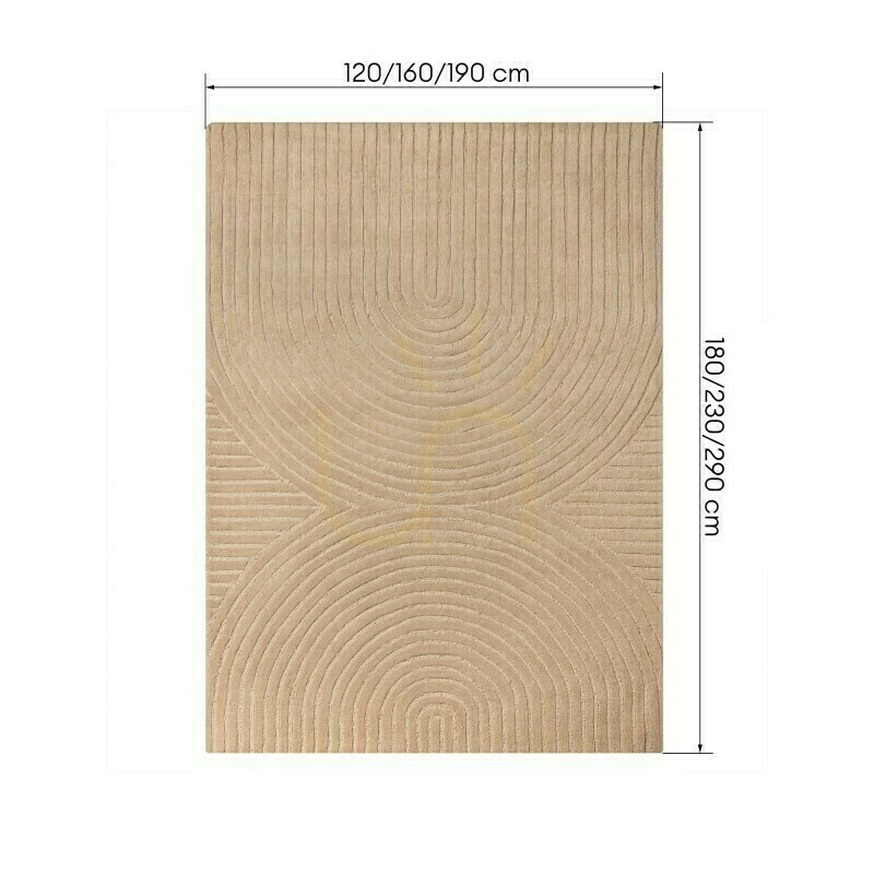 Anzeige MORO Rechteckiger Teppich, „Arches“, getuftet, Wolle, Dunkelbeige, Nova Nook MORO Rechteckiger Teppich, „Arches“, getuftet, Wolle, Dunkelbeige, Nova Nook