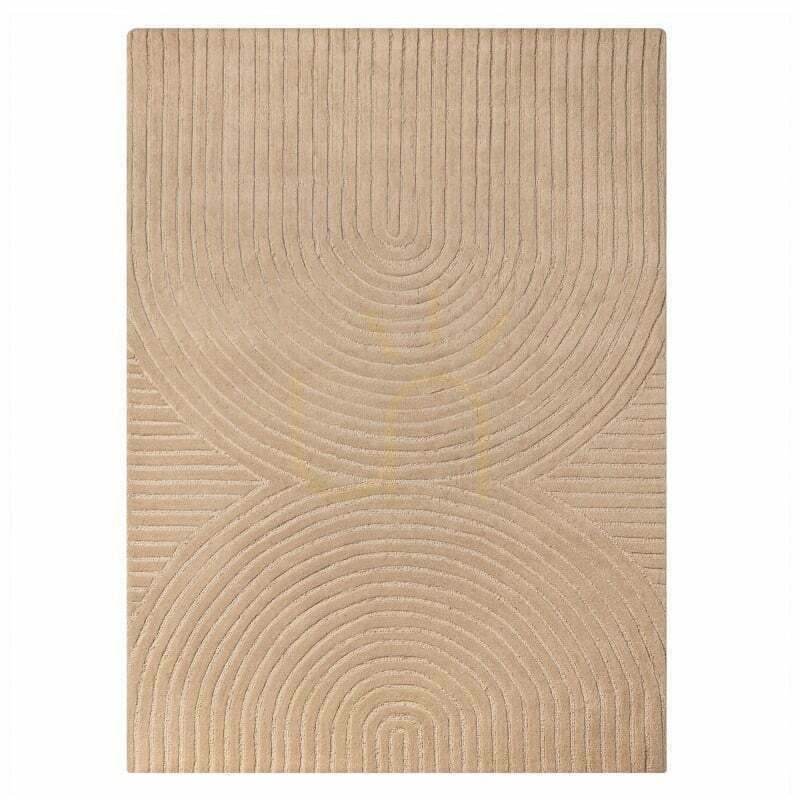 Prüfen MORO Rechteckiger Teppich, „Arches“, getuftet, Wolle, Dunkelbeige, Nova Nook MORO Rechteckiger Teppich, „Arches“, getuftet, Wolle, Dunkelbeige, Nova Nook