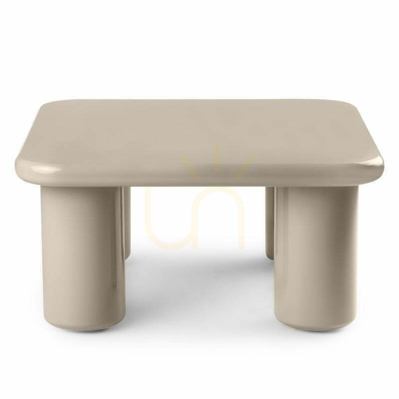 MURIEN 70 cm Couchtisch, Dunkelbeige, Hochglanz, Nova Nook