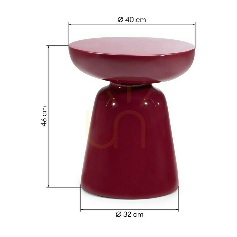Vorschau LIMPO Beistelltisch, 40 cm, Burgunderrot/Kirsche, Hochglanz, Nova Nook LIMPO Beistelltisch, 40 cm, Burgunderrot/Kirsche, Hochglanz, Nova Nook