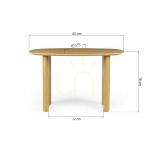 LORENTO Schreibtisch/Konsole, 120 cm, Nova Nook Eiche natur furniert small 2