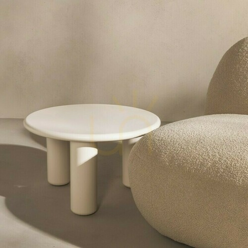 Prüfen TONI 60 cm Couchtisch, Creme, matt, Nova Nook