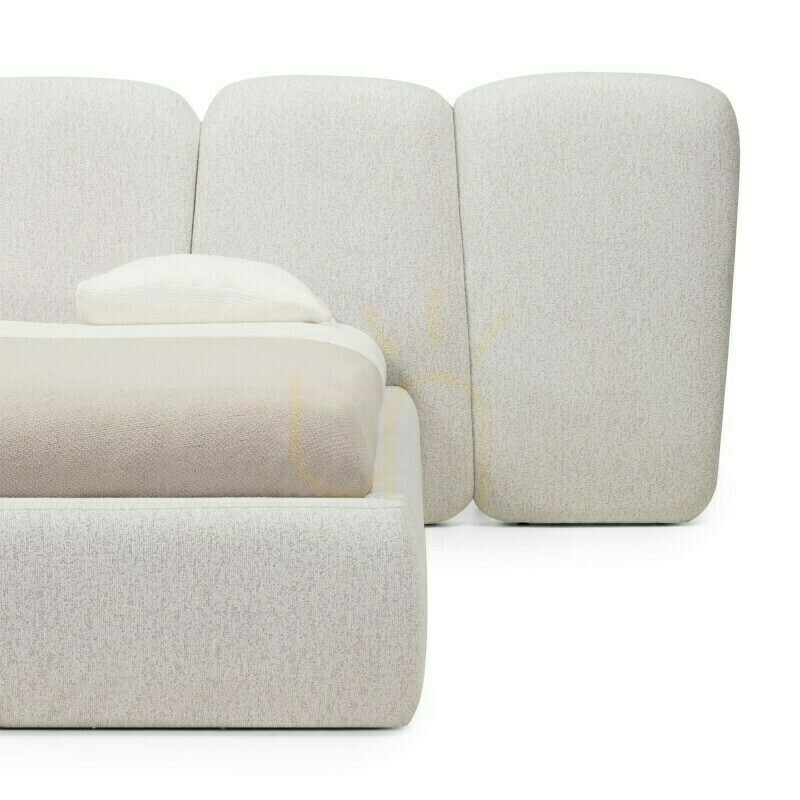 Anzeige FANCY Polsterbett, 160 x 200 cm, mit Rahmen, abgerundete Ecken, hellbeige, Nova Nook FANCY Polsterbett, 160 x 200 cm, mit Rahmen, abgerundete Ecken, hellbeige, Nova Nook