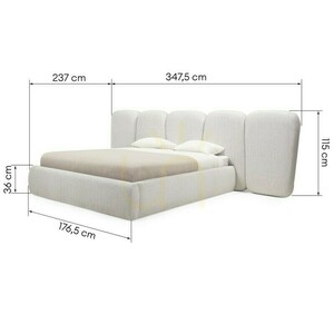 FANCY Polsterbett, 160 x 200 cm, mit Rahmen, abgerundete Ecken, hellbeige, Nova Nook 8 FANCY Polsterbett, 160 x 200 cm, mit Rahmen, abgerundete Ecken, hellbeige, Nova Nook small 8