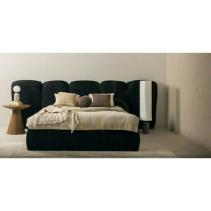FANCY Polsterbett, 160 x 200 cm, mit Rahmen, abgerundete Ecken, schwarz, Nova Nook small 3