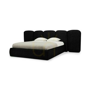 FANCY Polsterbett, 160 x 200 cm, mit Rahmen, abgerundete Ecken, schwarz, Nova Nook small 4