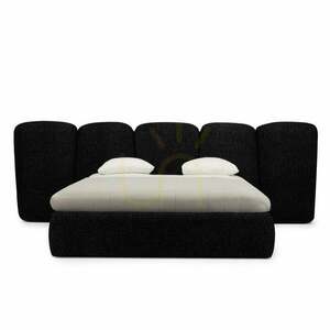 FANCY Polsterbett, 160 x 200 cm, mit Rahmen, abgerundete Ecken, schwarz, Nova Nook small 0