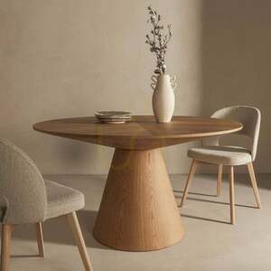 KORELLA Esstisch, 137 cm, rund, Eiche natur furniert, Nova Nook 1 KORELLA Esstisch, 137 cm, rund, Eiche natur furniert, Nova Nook small 1