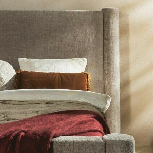Prüfen ZENNA Polsterbett, 160 x 200 cm, mit Rahmen und Stauraum, beige, Nova Nook