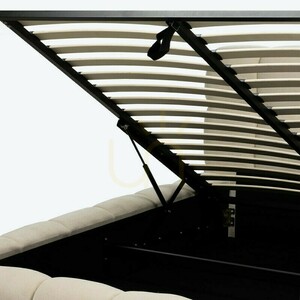 NEXTO Polsterbett, 160 x 200 cm, mit Rahmen und Stauraum, hellbeige, mit abgerundeten Formen von Nova Nook small 9