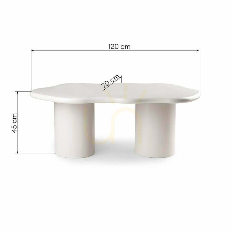 Aussicht MIRELLA Couchtisch, grau-beige, matt, mit abgerundeten Formen von Nova Nook MIRELLA Couchtisch, grau-beige, matt, mit abgerundeten Formen von Nova Nook