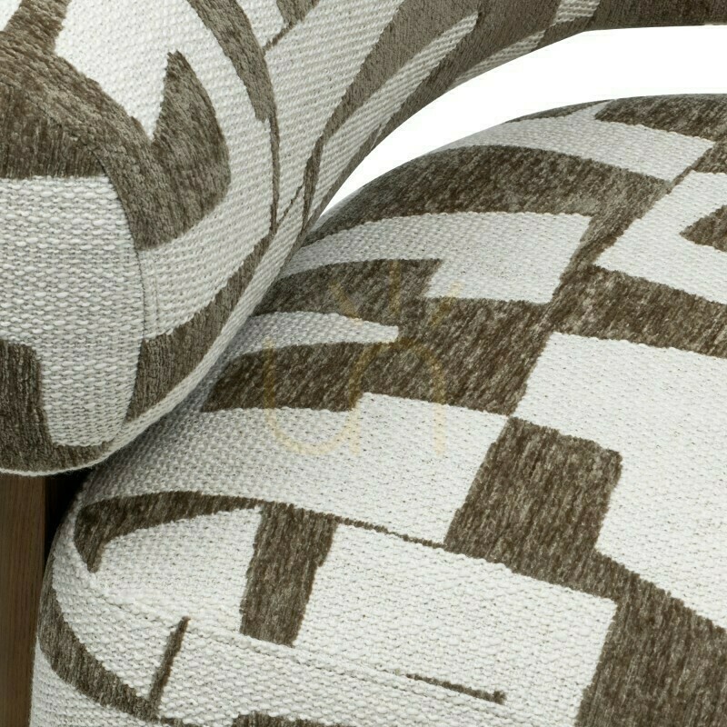Zeige ANNABEL Sessel, oliv-creme/Nussbaum, abgerundete Formen von Nova Nook ANNABEL Sessel, oliv-creme/Nussbaum, abgerundete Formen von Nova Nook