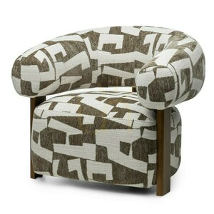 ANNABEL Sessel, oliv-creme/Nussbaum, abgerundete Formen von Nova Nook 5 ANNABEL Sessel, oliv-creme/Nussbaum, abgerundete Formen von Nova Nook small 5