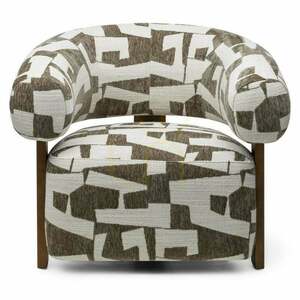 ANNABEL Sessel, oliv-creme/Nussbaum, abgerundete Formen von Nova Nook 0 ANNABEL Sessel, oliv-creme/Nussbaum, abgerundete Formen von Nova Nook small 0