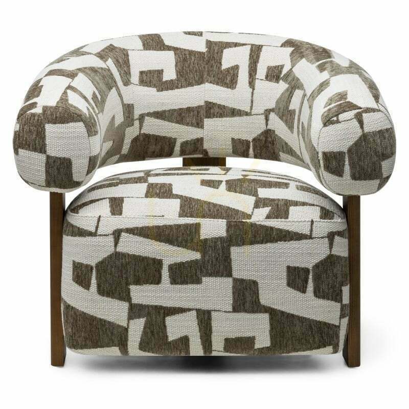 Prüfen ANNABEL Sessel, oliv-creme/Nussbaum, abgerundete Formen von Nova Nook ANNABEL Sessel, oliv-creme/Nussbaum, abgerundete Formen von Nova Nook
