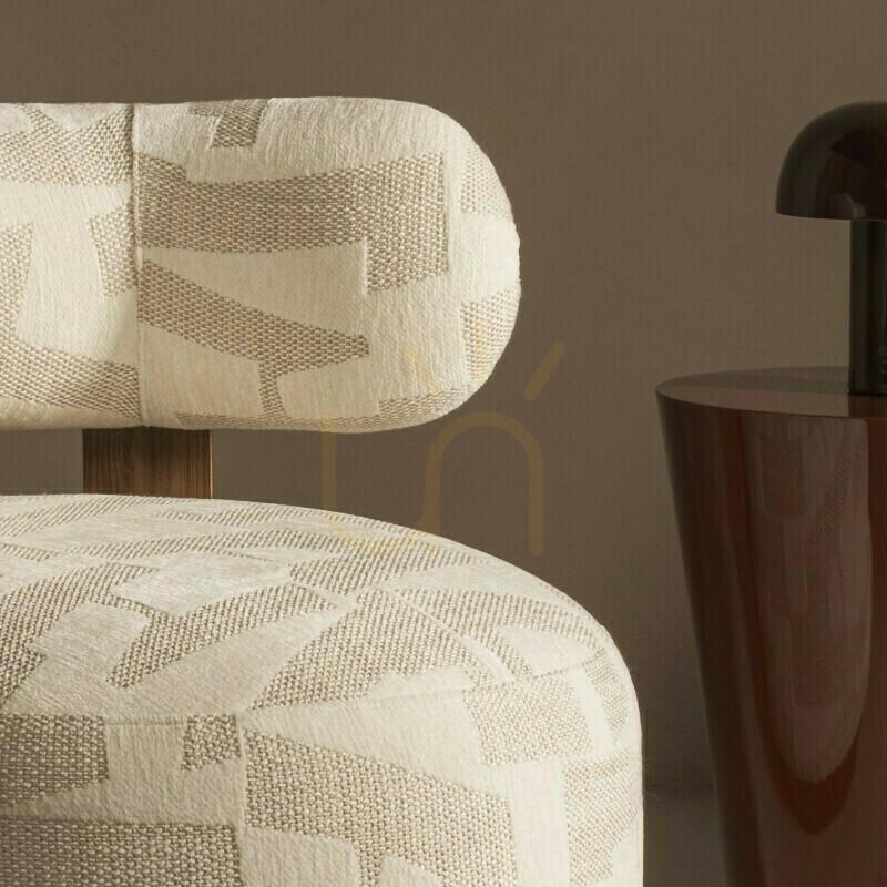 Zeige MARABELL Sessel, abgerundete Formen, beige-cremefarben, Nova Nook Nussbaum MARABELL Sessel, abgerundete Formen, beige-cremefarben, Nova Nook Nussbaum