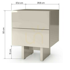 GLAM Nachttisch, Farbe „Kaschmir“, glänzend, Nova Nook small 5