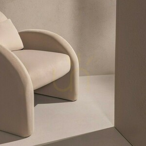 JADA-Sessel, hellbeige, Samt, mit abgerundeten Formen von Nova Nook 4 JADA-Sessel, hellbeige, Samt, mit abgerundeten Formen von Nova Nook small 4