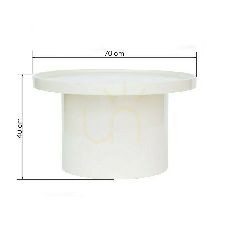 Zeige CHAN Couchtisch, 70 cm, Weiß, Hochglanz, Nova Nook CHAN Couchtisch, 70 cm, Weiß, Hochglanz, Nova Nook