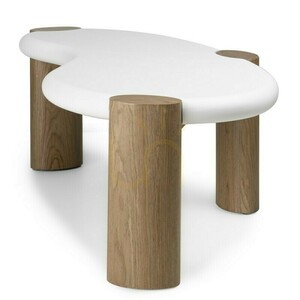 OBUO 125 cm Couchtisch, Weiß/Walnuss, Nova Nook small 4