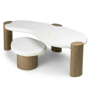 OBUO Beistelltisch, 50 cm, Weiß/Walnuss, Nova Nook 4 OBUO Beistelltisch, 50 cm, Weiß/Walnuss, Nova Nook small 4