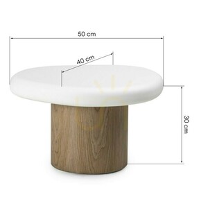 OBUO Beistelltisch, 50 cm, Weiß/Walnuss, Nova Nook 6 OBUO Beistelltisch, 50 cm, Weiß/Walnuss, Nova Nook small 6