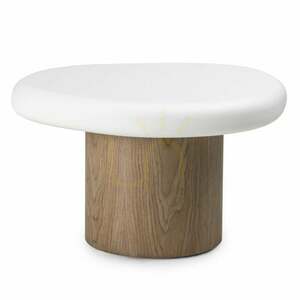 OBUO Beistelltisch, 50 cm, Weiß/Walnuss, Nova Nook 0 OBUO Beistelltisch, 50 cm, Weiß/Walnuss, Nova Nook small 0
