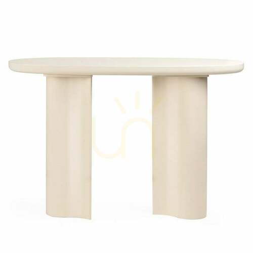 Prüfen PUREL 120 cm Schreibtisch/Konsole, Hellbeige, Hochglanz, Nova Nook