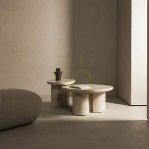 PUREL 50 cm Beistelltisch, Hellbeige, Hochglanz, Nova Nook small 1