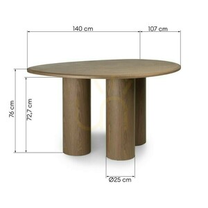 VISPI-Tisch, 140 cm, Nova Nook Walnuss 3 VISPI-Tisch, 140 cm, Nova Nook Walnuss small 3